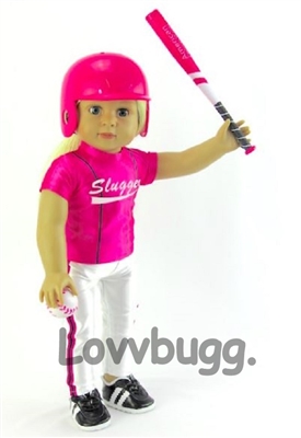 Baseball Uniform 18 inch American Girl w Bat, Ball, Helmet