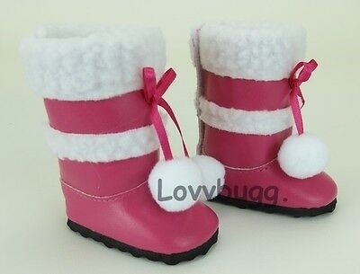 Hot Pink Sherpa Trim Boots 18 inch Girl 